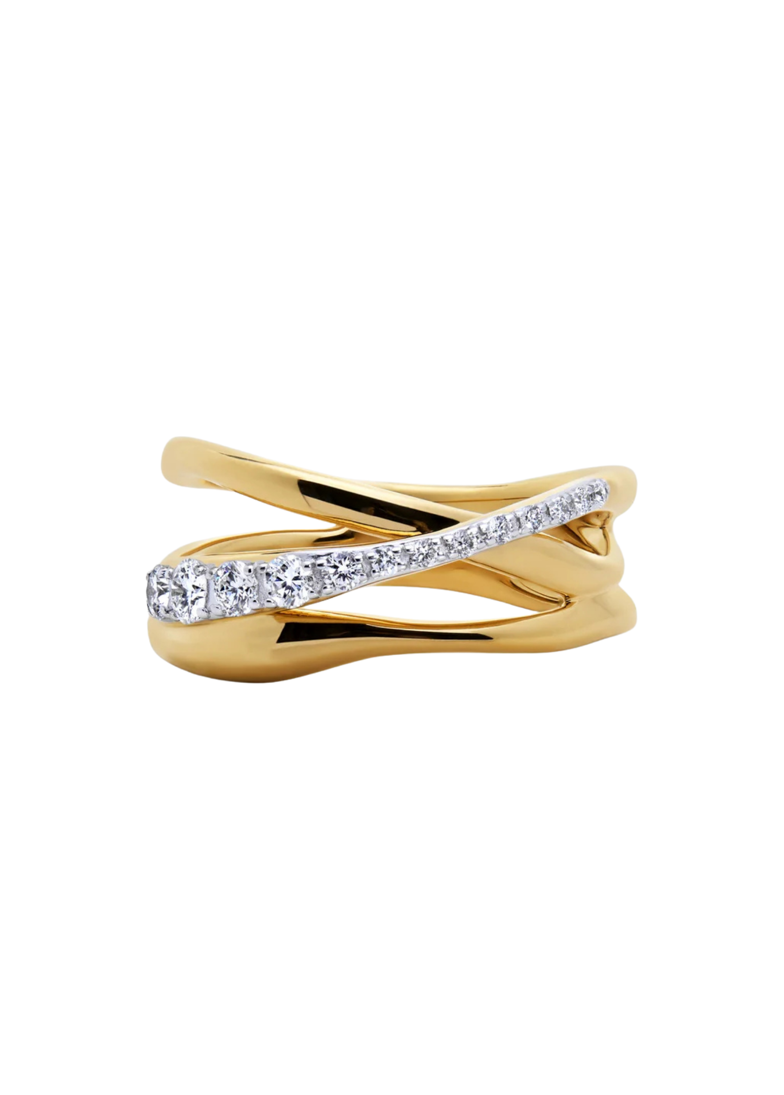 Diamond Crossover Ring