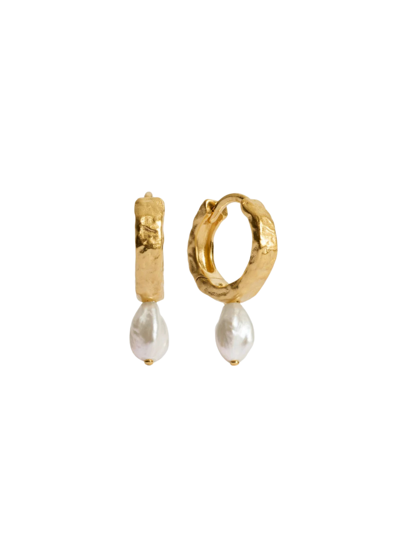 Capri Pearl Huggie Earrings