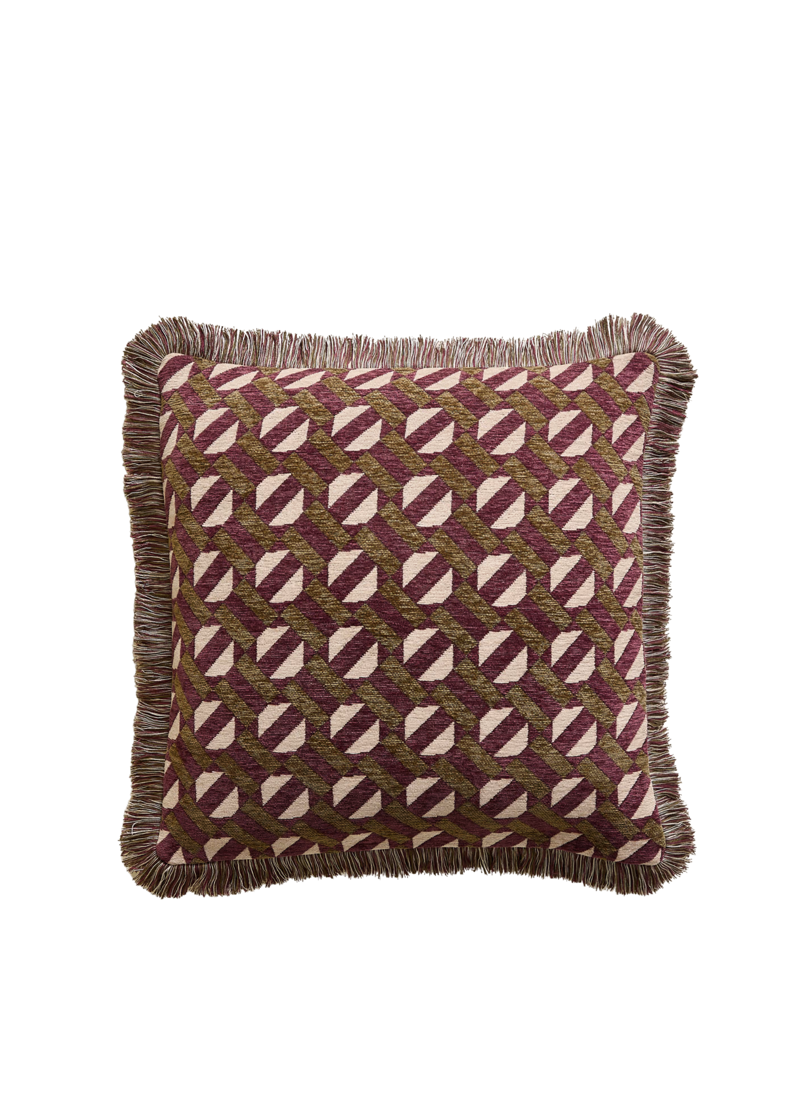 Chenille Geometric Cushion